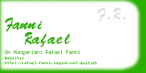 fanni rafael business card